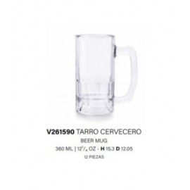 Tarro Cervecero  360Ml / 12.2 Oz, Caja 12Pzs